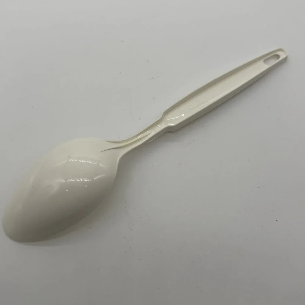 Ekco Solid Serving Spoon White Cream Nylon Plastic 11